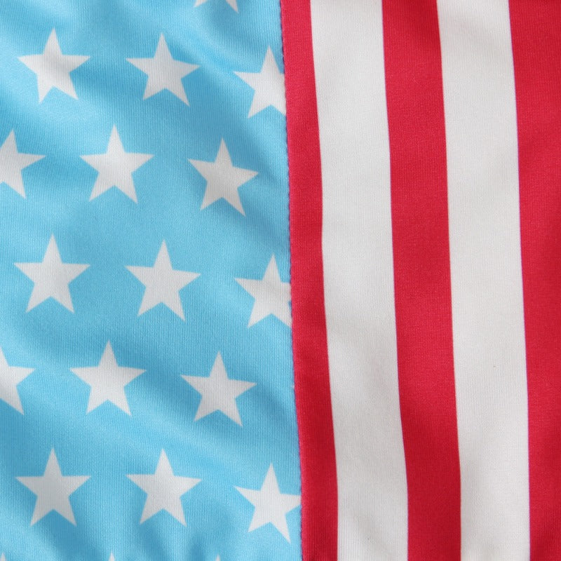 Wholesale Independence Day Camisole Flare Trousers Two Piece Children's Clothing Set